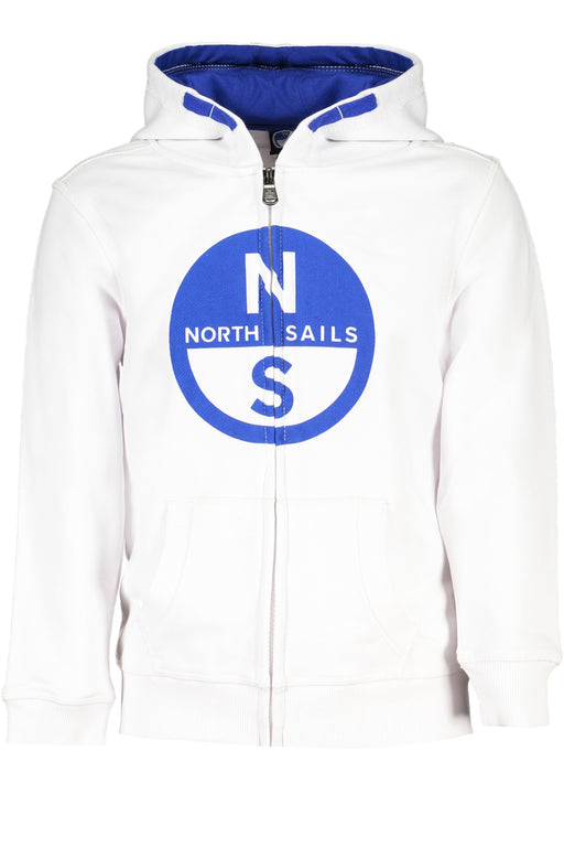 North Sails White Zip Sweatshirt For Children