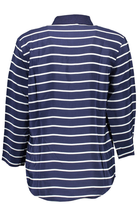 GANT Damen-Poloshirt in Blau mit 3/4-Ärmeln