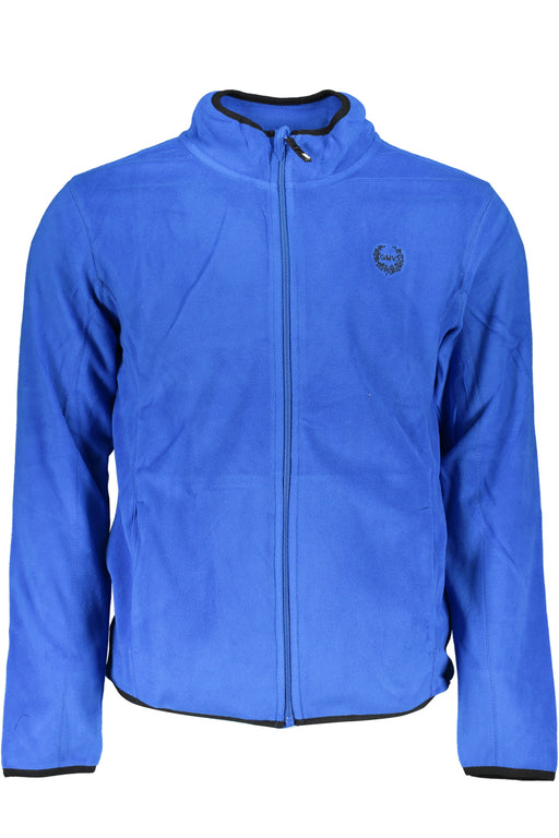 Gian Marco Venturi Mens Blue Zip Sweatshirt