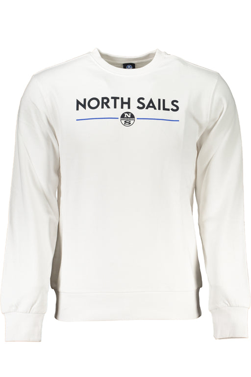 North Sails Mens White Zipless Sweatshirt